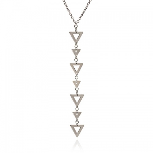 Dazzling Sterling Silver Triangle Charm Dangle Pendant